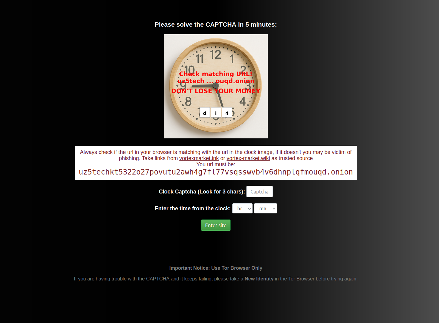 Clock Captcha